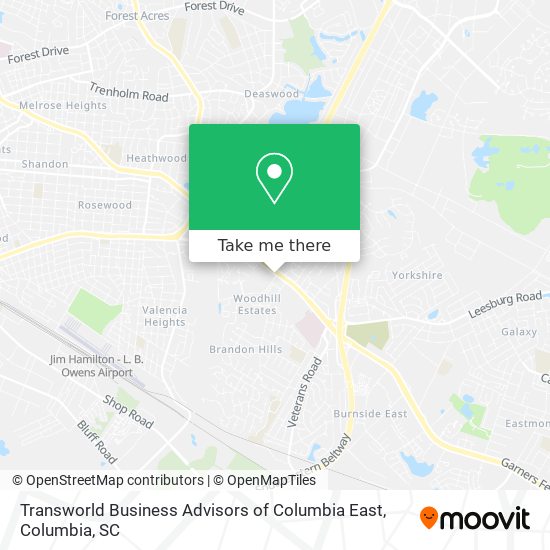 Transworld Business Advisors of Columbia East map