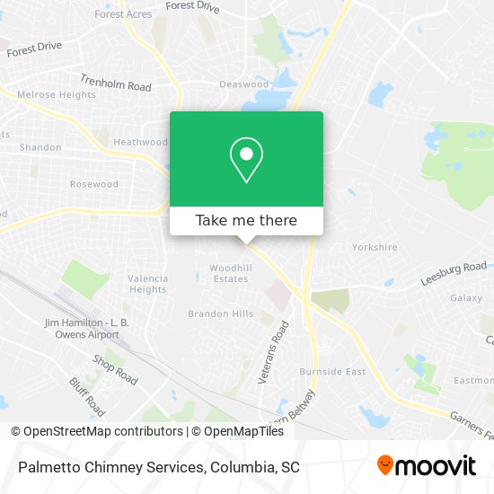 Mapa de Palmetto Chimney Services