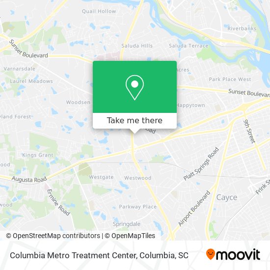 Columbia Metro Treatment Center map