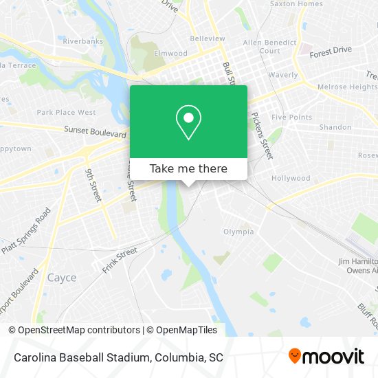 Mapa de Carolina Baseball Stadium
