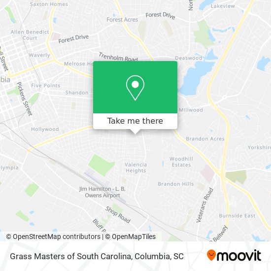 Grass Masters of South Carolina map