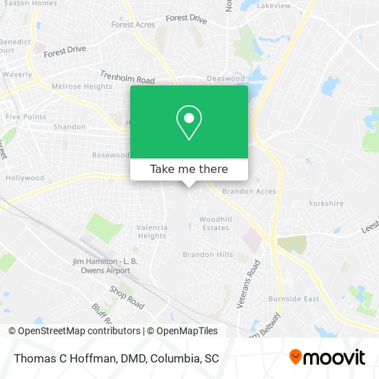 Thomas C Hoffman, DMD map