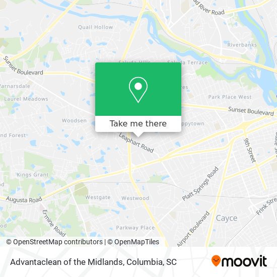 Advantaclean of the Midlands map