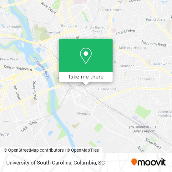 University of South Carolina map