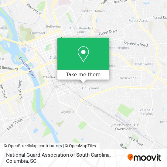 Mapa de National Guard Association of South Carolina