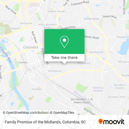 Mapa de Family Promise of the Midlands