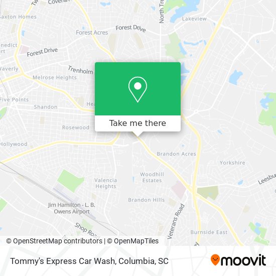 Tommy's Express Car Wash map