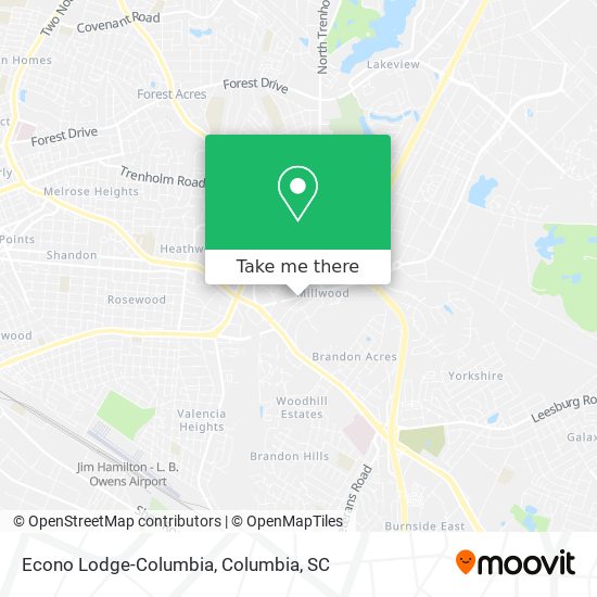 Econo Lodge-Columbia map