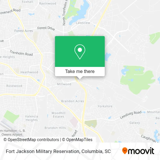 Fort Jackson Military Reservation map