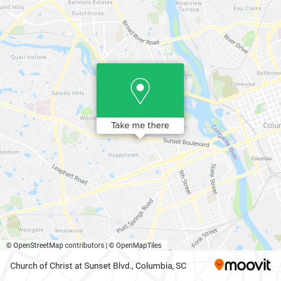 Church of Christ at Sunset Blvd. map