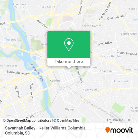 Mapa de Savannah Bailey - Keller Williams Columbia