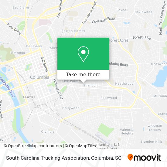 Mapa de South Carolina Trucking Association