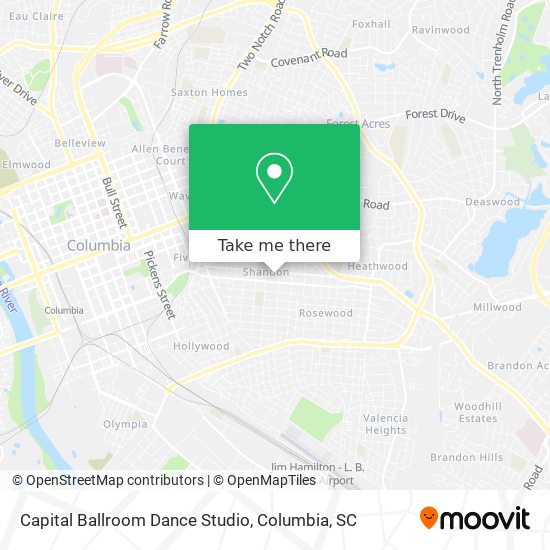 Capital Ballroom Dance Studio map