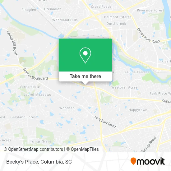 Becky's Place map