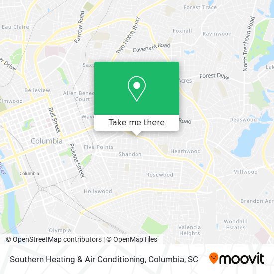 Southern Heating & Air Conditioning map