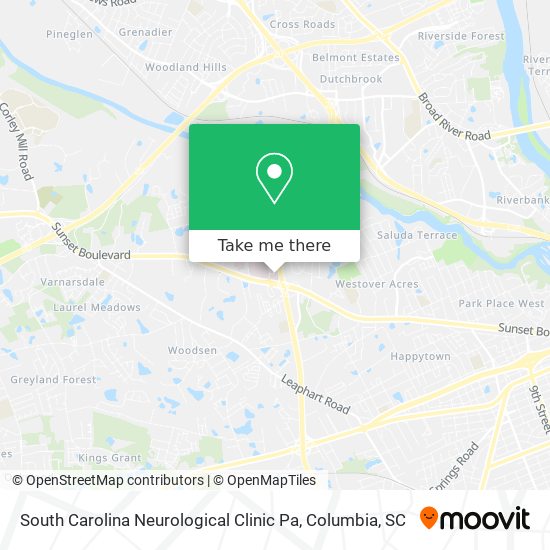 Mapa de South Carolina Neurological Clinic Pa