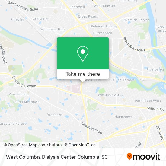 Mapa de West Columbia Dialysis Center