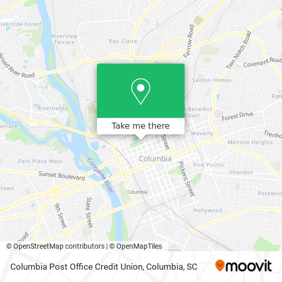 Mapa de Columbia Post Office Credit Union