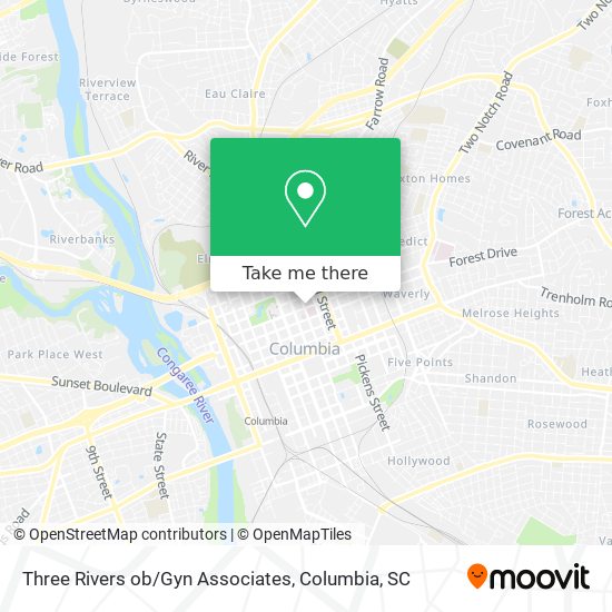 Three Rivers ob/Gyn Associates map