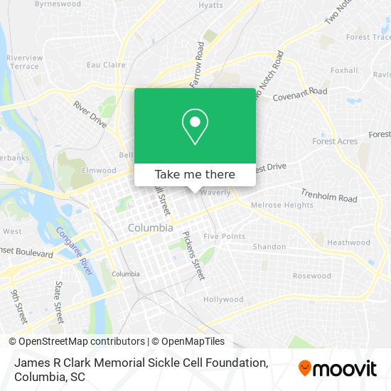 James R Clark Memorial Sickle Cell Foundation map