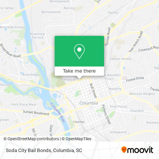 Soda City Bail Bonds map