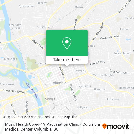 Musc Health Covid-19 Vaccination Clinic - Columbia Medical Center map