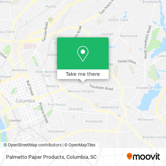 Mapa de Palmetto Paper Products