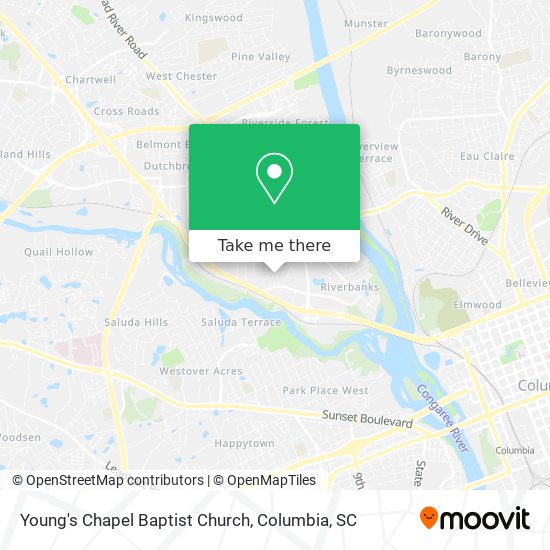 Young's Chapel Baptist Church map