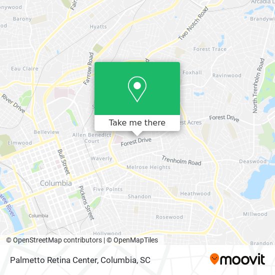 Palmetto Retina Center map