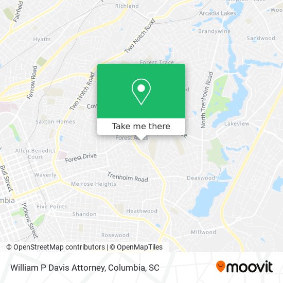 William P Davis Attorney map