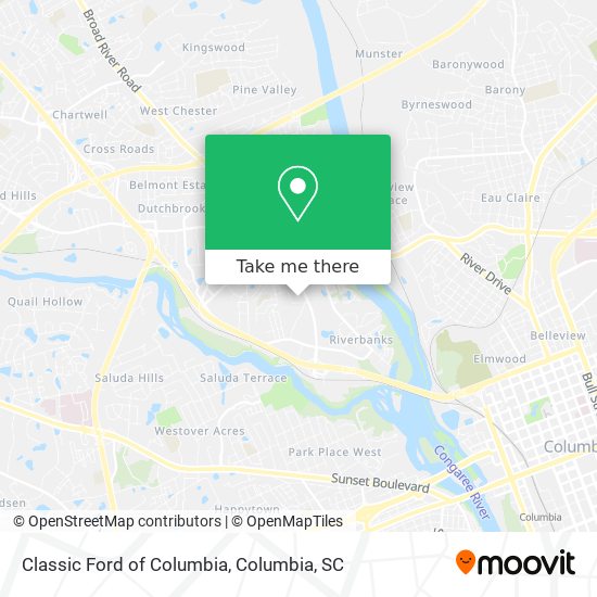 Classic Ford of Columbia map