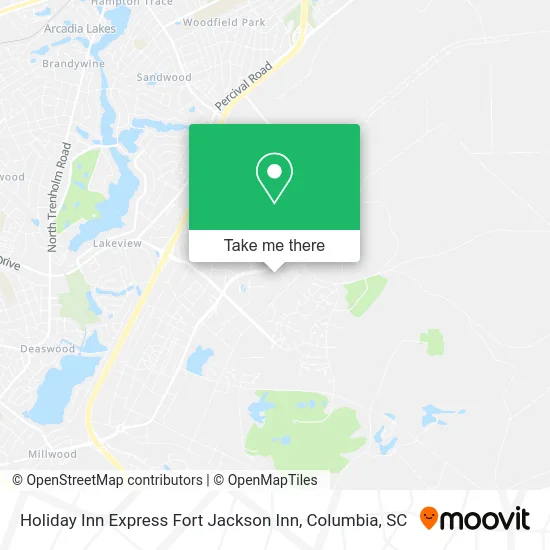 Holiday Inn Express Fort Jackson Inn map