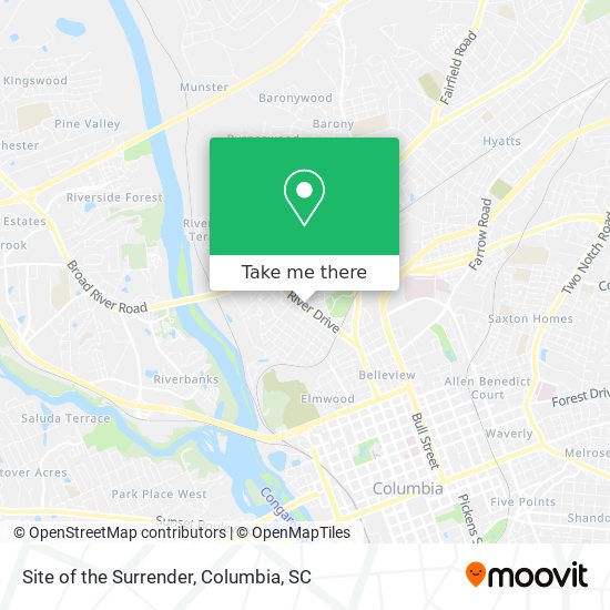 Site of the Surrender map
