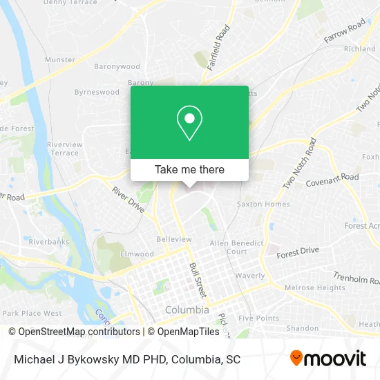 Michael J Bykowsky MD PHD map