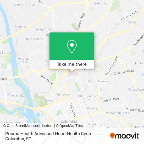 Mapa de Prisma Health Advanced Heart Health Center