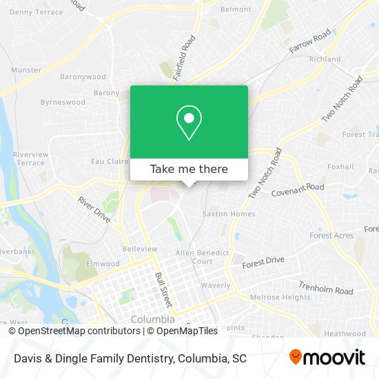 Mapa de Davis & Dingle Family Dentistry