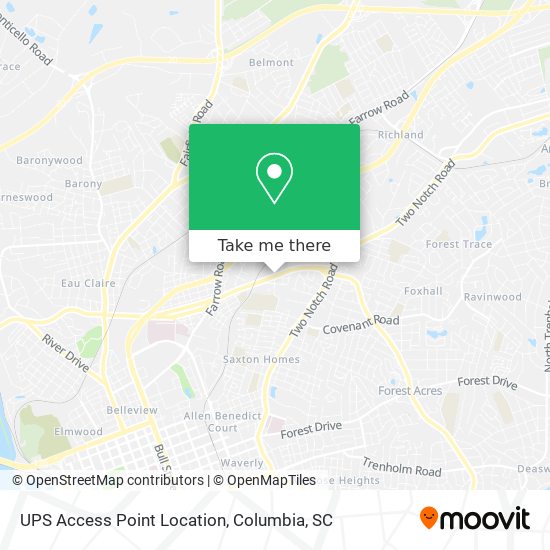 UPS Access Point Location map