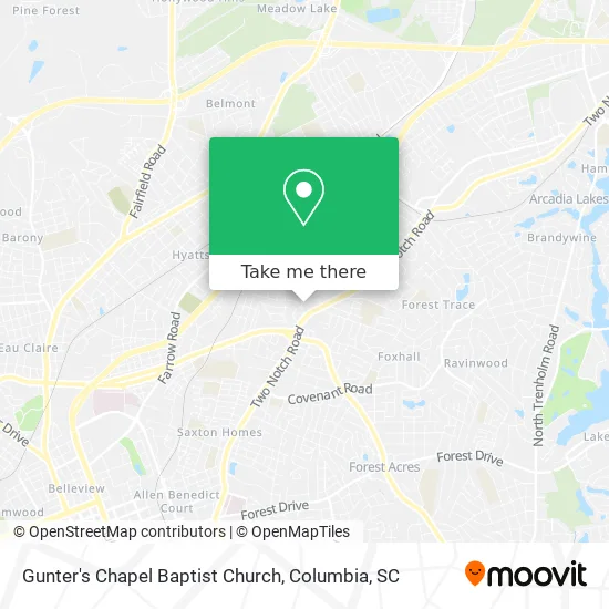 Gunter's Chapel Baptist Church map