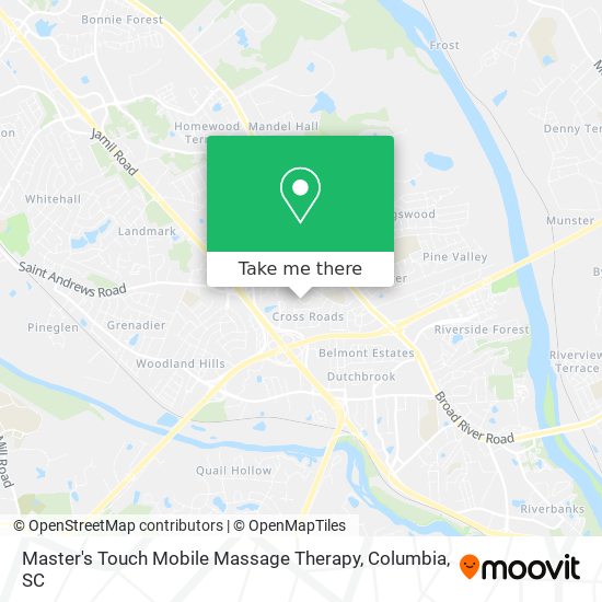 Master's Touch Mobile Massage Therapy map