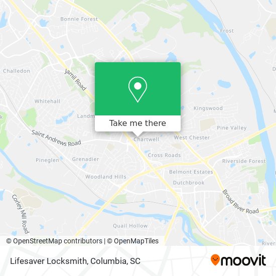 Lifesaver Locksmith map