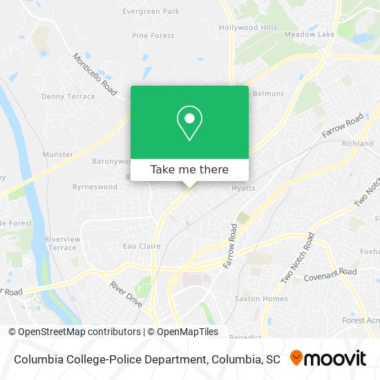 Columbia College-Police Department map