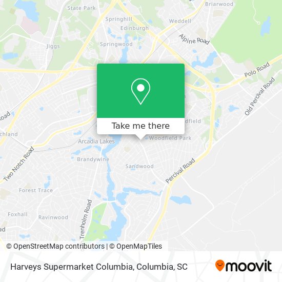 Mapa de Harveys Supermarket Columbia