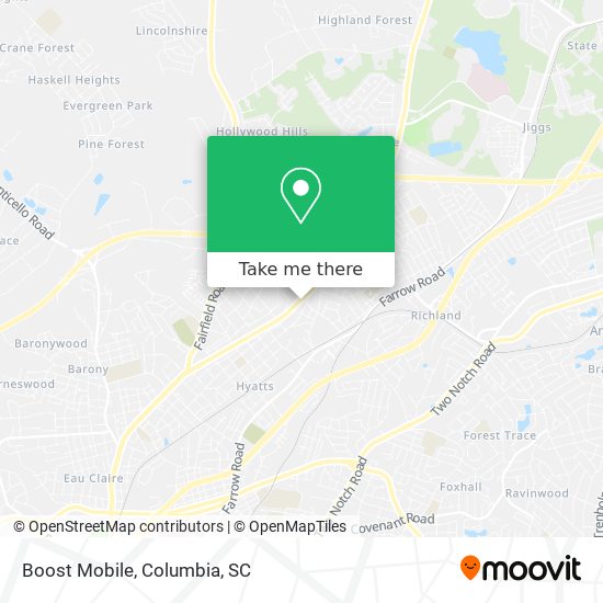 Mapa de Boost Mobile