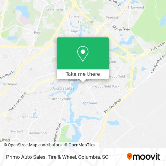 Primo Auto Sales, Tire & Wheel map