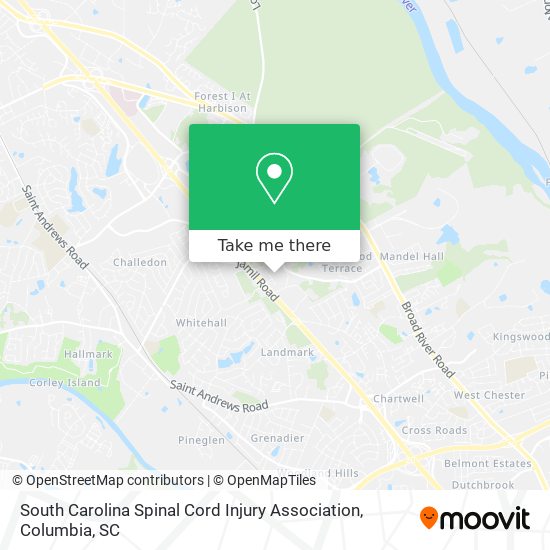 South Carolina Spinal Cord Injury Association map