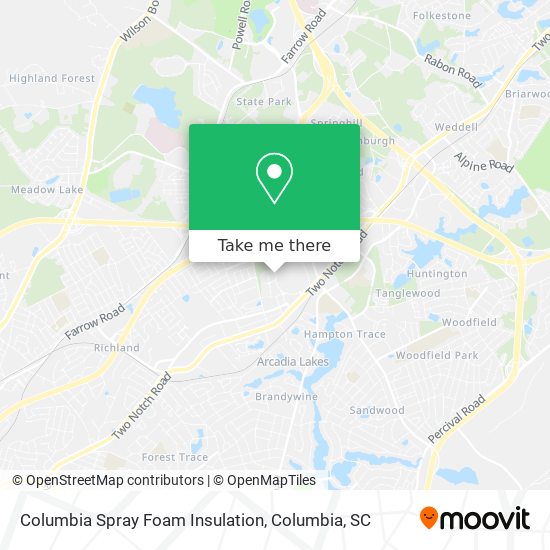 Columbia Spray Foam Insulation map