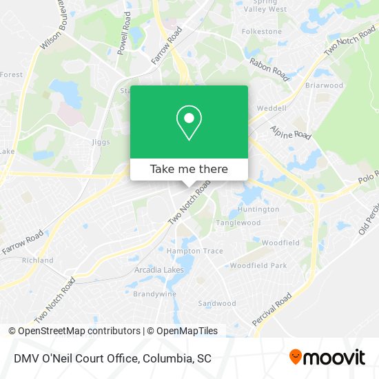 DMV O'Neil Court Office map