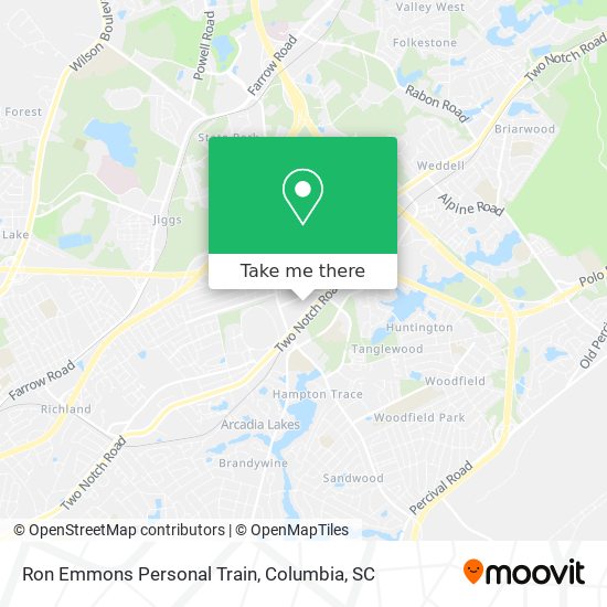 Ron Emmons Personal Train map