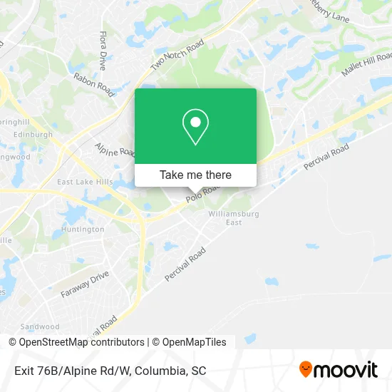 Exit 76B/Alpine Rd/W map