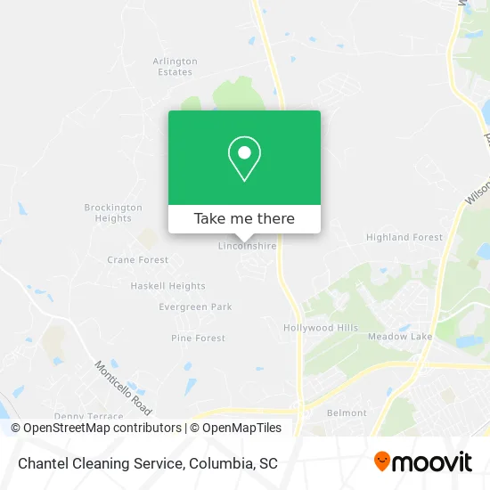 Chantel Cleaning Service map